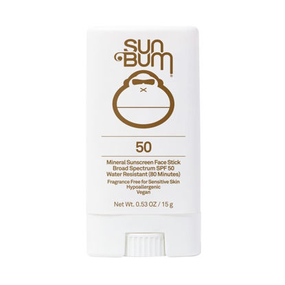Picture of Sun Bum Mineral SPF 50 Sunscreen Face Stick | Vegan and Hawaii 104 Reef Act Compliant (Octinoxate & Oxybenzone Free) Broad Spectrum Natural Sunscreen with UVA/UVB Protection | .45 oz