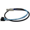Picture of CableDeconn Mini SAS 26P SFF 8088 Male to 4 SATA 4Pin Female 1M 3.3FTCable with Latch,Mini SAS Host/Controller to 4 SATA Target/Backplane