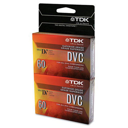 Picture of TDK Superior Grade DVC Camcorder Videotape Cassette, 60 Minutes, 2/Pack
