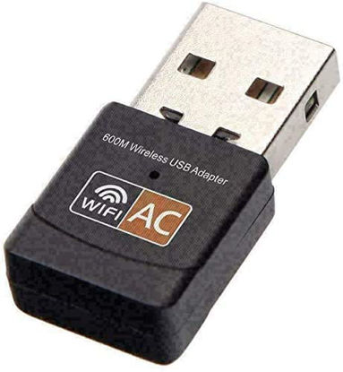 Picture of USB WiFi Adapter, AC600 Mbps Dual Band 2.4/5Ghz Wireless USB Mini WiFi Network Adapter 802.11 Mini Wireless for Laptop/Desktop/PC, Support Desktop Laptop MAC Book Windows Notebook
