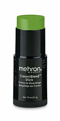 Picture of Mehron Makeup CreamBlend Stick | Face Paint, Body Paint, & Foundation Cream Makeup | Body Paint Stick .75 oz (21 g) (Green)