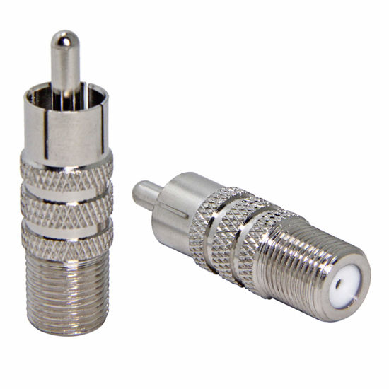 GetUSCart Coax to RCA Adapter, 2Pack F Female to RCA Male Convertor