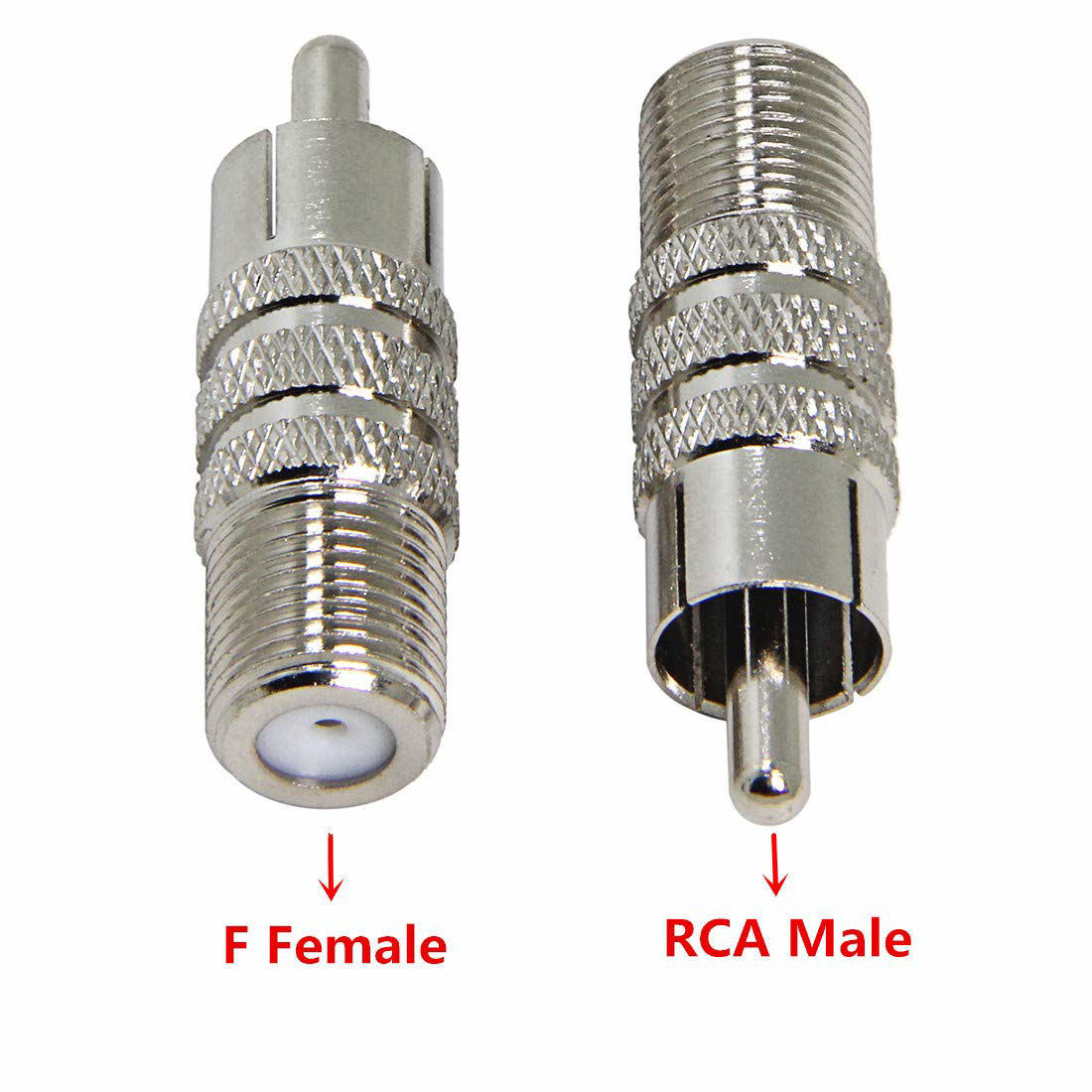 GetUSCart Coax to RCA Adapter, 2Pack F Female to RCA Male Convertor