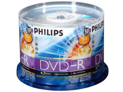 Picture of Philips 4.7 GB 16X DVD-R 50PK Spindle