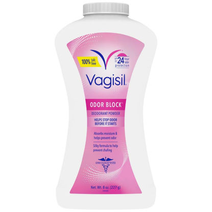 Picture of Vagisil Odor Block Deodorant Powder for Women, Helps to Prevents Chafing, Talc-Free, 8 Ounce (Pack of 1)