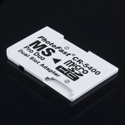 Picture of Micro SD TF to Memory Stick MS Pro Duo for PSP 1000/2000 / 3000 Card Dual 2 Slot Adapter Converter CR-5400 CR5400