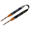 Picture of UNIKSTRAP Original Design Personalized Adjustable Camera Strap "Golden Flowers Line Drawing on Blue", Fit for Canon Nikon Sony Olympus Interchangeable Lens Digital Camera / DSLR etc.