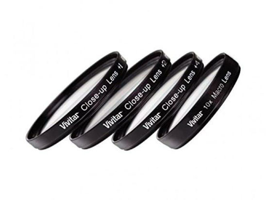 Picture of Vivitar Close-up 52mm +1/+2/+4/+10 Lens Set VIV-CL-52 | 52mm Filters for Digital Cameras and DSLR Cameras, Macro Lens Kit for Canon Cameras, Vivitar Cameras, and More (4 Piece Set), Black