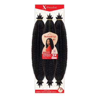Picture of Outre Crochet Braids X-Pression Twisted Up 3X Springy Afro Twist 24" (1-Pack, 1)