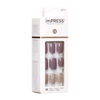 Picture of KISS imPRESS Press-On Manicure, Nail Kit, PureFit Technology, Short Press-On Nails, Square, 'Flawless', Includes Prep Pad, Mini Nail File, Cuticle Stick, and 30 Fake Nails