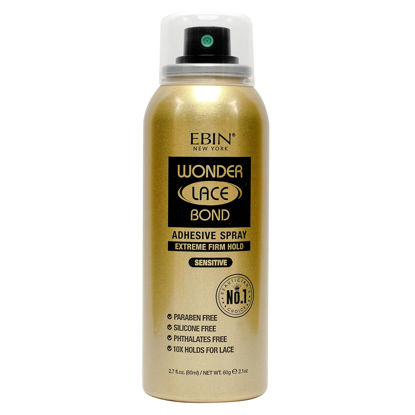  EBIN NEW YORK Wonder Lace Bond Adhesive Spray - Sensitive  (Extreme Firm Hold), 6.08 fl. oz./ 180ml