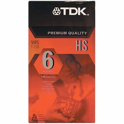 Picture of TDK T-120 12 Pack High Standard Grade VHS Blank Video Recording Cassette Tapes 12 Pack