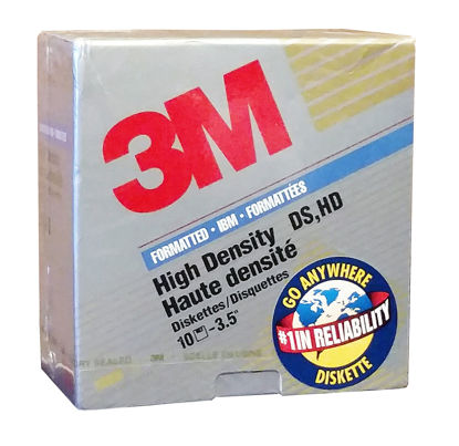 Picture of 3M DS,HD 3.5 Diskettes IBM Formatted Pack of 10