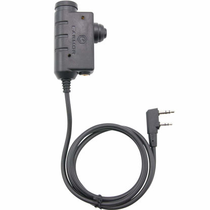 Picture of OPSMEN Tactical Earmor Kenwood, Baofeng Version PTT Military Standard 7.0 Plug for Radio Adapter Black