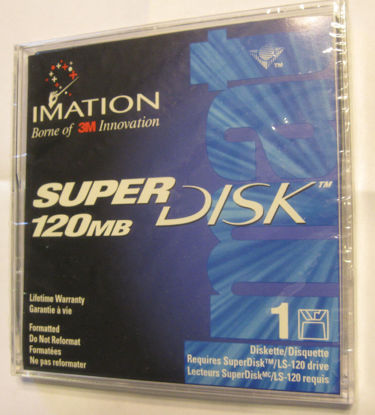 Picture of 1-pack Superdisk 3.5in 120MB Pre-fmt (ls 120)
