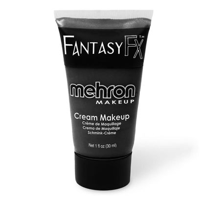 Picture of Mehron Makeup Fantasy FX Cream Makeup | Water Based Halloween Makeup | Black Face Paint & Body Paint For Adults 1 fl oz (30ml) (Black)