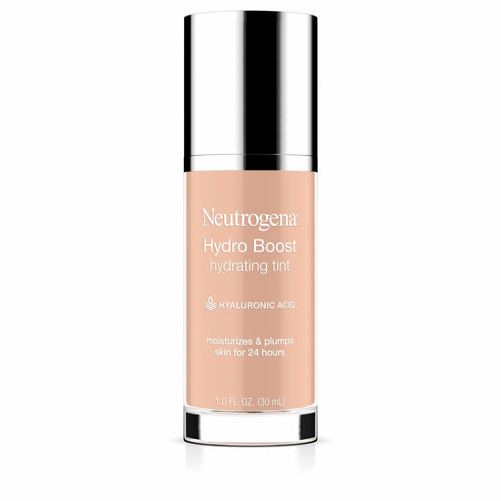 Picture of Neutrogena Hydro Boost Hydrating Tint with Hyaluronic Acid, Lightweight Water Gel Formula, Moisturizing, Oil-Free & Non-Comedogenic Liquid Foundation Makeup, 20 Natural Ivory, 1.0 fl. oz