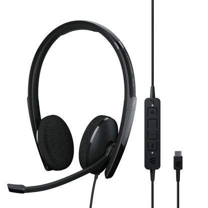 Picture of EPOS | Sennheiser Adapt 160T USB-C II (1000905) - Wired, Double-Sided Headset - USB-C Connectivity, MS Teams Certified, UC Optimized - Superior Stereo Sound - Enhanced Comfort - Call Control - Black