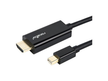 Picture of Rocstor Y10C197-B1 Premium Mini DisplayPort to HDMI Cable - 10 ft. (3m) - 4K/2K - for MacBook, MacBook Pro, MacBook Air, Mac Mini, Ultrabook, Projector, Desktop Computer, Black