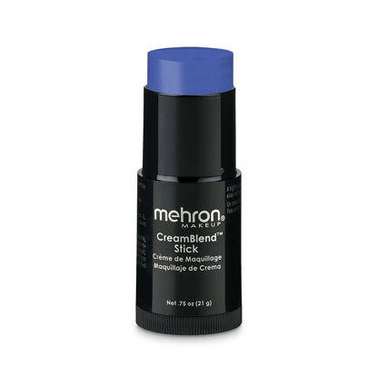 Picture of Mehron Makeup CreamBlend Stick | Face Paint, Body Paint, & Foundation Cream Makeup | Body Paint Stick .75 oz (21 g) (Blue)