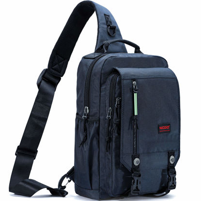 Picture of NICGID Sling Bags Chest Shoulder Backpacks, 14.1'' Laptop Backpack Crossbody Messenger Bag Travel Outdoor Men Women