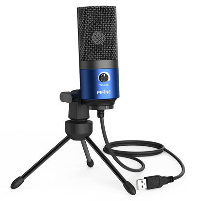 Picture of FIFINE USB Computer Microphone for Recording YouTube Video Voice Over Vocals for Mac & PC, Condenser Mic with Gain Control for Home Studio, Plug & Play - K669L
