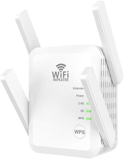 WiFi Extender- WiFi Range Extender Up to 1200Mbps, WiFi Signal Booster, 2.4  & 5GHz Dual Band WiFi Repeater with Access Ethernet Port, 360° Full
