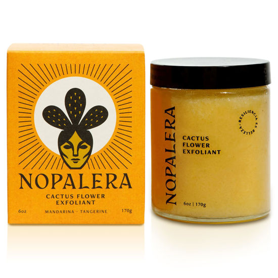 Picture of Nopalera Cactus Flower Exfoliant, Mandarina - Tangerine, Handmade Exfoliating Body and Face Scrub, a 3-in-1 - Cleanser, Exfoliant, and Moisturizer, Vegan, Cruelty-Free, Natural Scent, Dye Free, 6 oz. (Pack of 1)