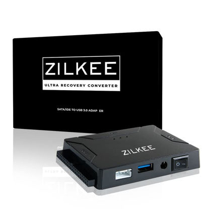 Picture of ZILKEE Ultra Recovery Converter | The Ultimate Hard Drive Reader, SATA to USB 3.0 Adapter and IDE to USB Adapter | The Perfect Hard Drive Adapter for IDE to SATA, IDE to USB and Hard Drive Recovery