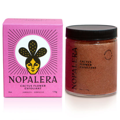 Picture of Nopalera Cactus Flower Exfoliant, Hibiscus, Handmade Exfoliating Body and Face Scrub, a 3-in-1 - Cleanser, Exfoliant, and Moisturizer, Vegan, Cruelty-Free, Natural Scent, Dye Free, 6 oz. (Pack of 1)