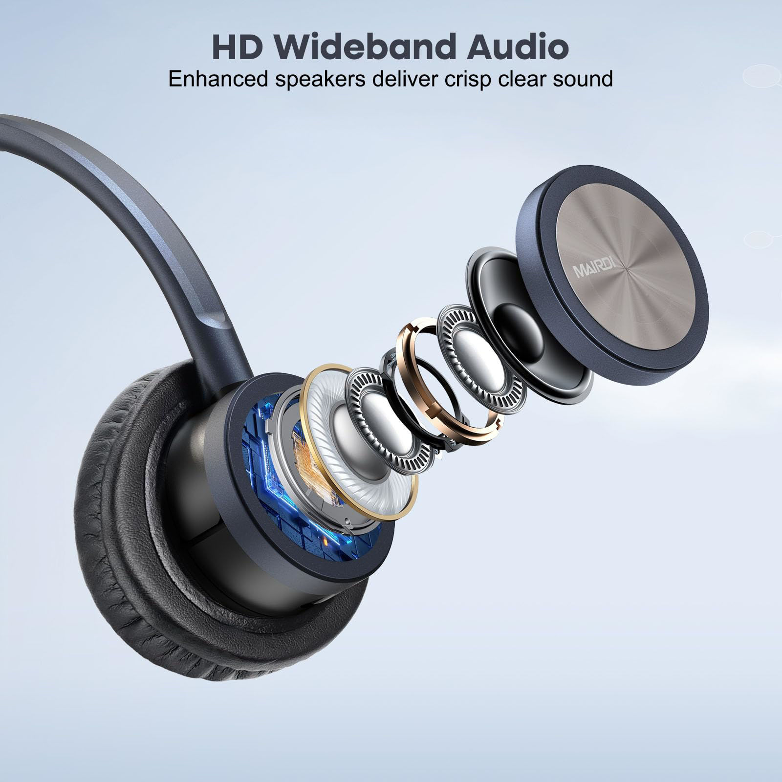 GetUSCart MAIRDI Phone Headset with RJ9 Jack & 3.5mm Connectors for