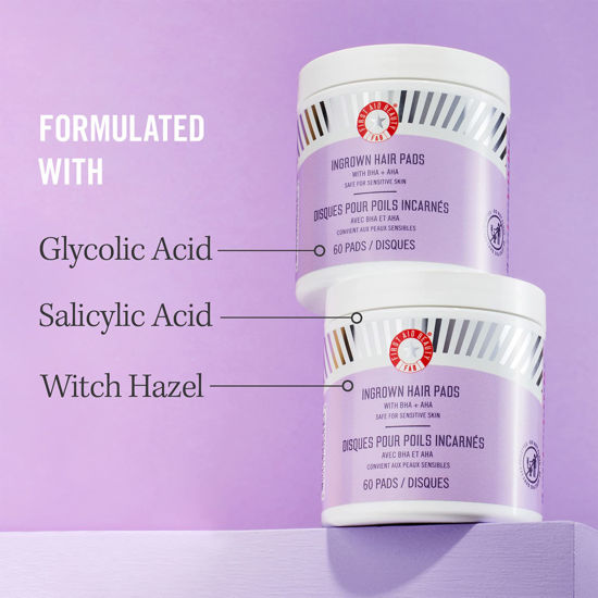 GetUSCart- First Aid Beauty Ingrown Hair Pads with BHA & AHA - Daily ...