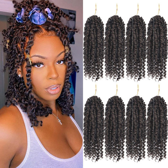 GetUSCart- Pre-twisted Passion Twist Crochet Hair 10 Inch 8 Packs Crochet  Passion Twists, Pre Looped Short Passion Twist Hair Crochet Braids Bohemian  Crochet Hair #4