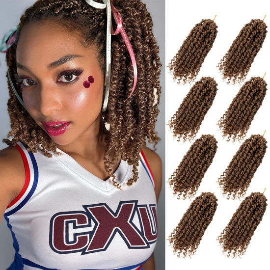 GetUSCart- Pre-twisted Passion Twist Crochet Hair 10 Inch 8 Packs Crochet  Passion Twist, Pre Looped Short Passion Twist Hair Crochet Braids Bohemian  Crochet Hair for Black Women #30