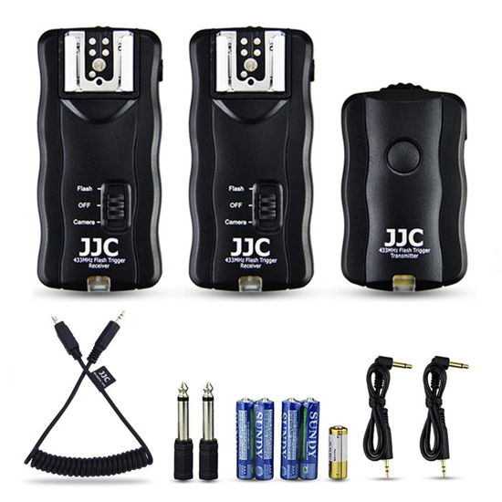 Picture of JJC 3-in-1 Wireless Flash Trigger & Shutter Remote Control with Two Receivers Kit for Nikon Z7 Z7II Z6 Z6II Z5 D750 D780 D7500 D7200 D5600 D5500 D5300 D5200 D3300 D3200 Coolpix P1000