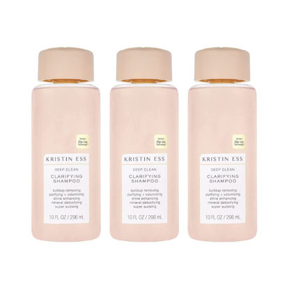 Picture of Kristin Ess Hair Deep Clean Clarifying Shampoo for Build Up, Dirt and Oil on Hair and Scalp, Cleanse + Detox Oily Hair, Vegan, 10 fl oz (Pack of 3)