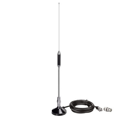 Picture of Bingfu CB Radio Antennas 27MHz - PL259 & BNC Male CB Truck Antenna Kit Magnetic Base - Compatible with Galaxy Uniden Bearcat Cobra Radioddity Texas Ranger RoadKing Mobile CB Radio