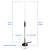 Picture of Bingfu CB Radio Antennas 27MHz - PL259 & BNC Male CB Truck Antenna Kit Magnetic Base - Compatible with Galaxy Uniden Bearcat Cobra Radioddity Texas Ranger RoadKing Mobile CB Radio