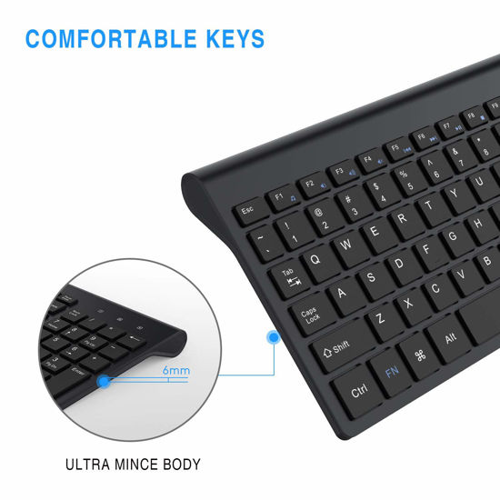GetUSCart- Black Wireless Keyboard and Mouse Combo, cimetech Compact ...