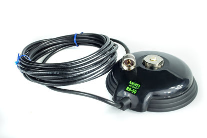 Picture of Nagoya RB-50 Heavy Duty Universal NMO Magnet Mount, Includes 18' of RG-58A/U Cable with a PL-259 Connector (Includes NMO Rain Cap)