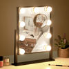 Picture of Kotdning Large Vanity Mirror with Lights, Hollywood Lighted Makeup Mirror with 9 Dimmable LED Bulbs for Dressing Room & Bedroom, Lighted Makeup Mirror with Detachable 10x Magnification, (Black)