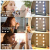 Picture of Kotdning Large Vanity Mirror with Lights, Hollywood Lighted Makeup Mirror with 9 Dimmable LED Bulbs for Dressing Room & Bedroom, Lighted Makeup Mirror with Detachable 10x Magnification, (Black)