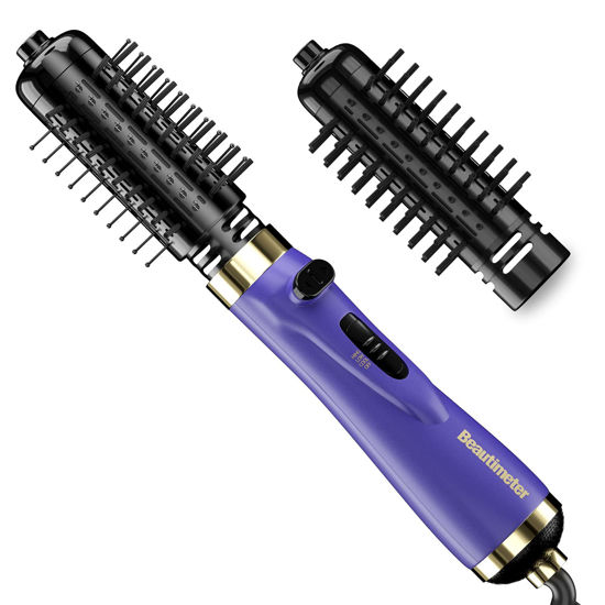 GetUSCart- Beautimeter 3-in-1 Hot Air Spin Brush Kit for Styling and Frizz  Control, Negative Ionic Blow Hair Dryer Volumizer, 2 Detachable Auto- Rotating Curling Brush,Round