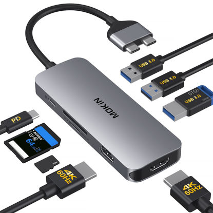Picture of Docking Station for MacBook Pro Air, USB C Docking Station Dual Monitor,Dual HDMI Adapter Hub for Mac MacBook Pro with 2 HDMI(4K @60Hz), 3USB3.0,SD TF Card Reader and 100W PD USB C Port