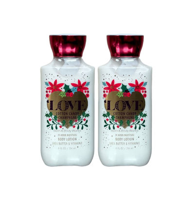 Picture of Bath & Body Works Cotton Candy Champagne Super Smooth Body Lotion 8 fl.oz Pack of 2 (Cotton Candy Champagne)
