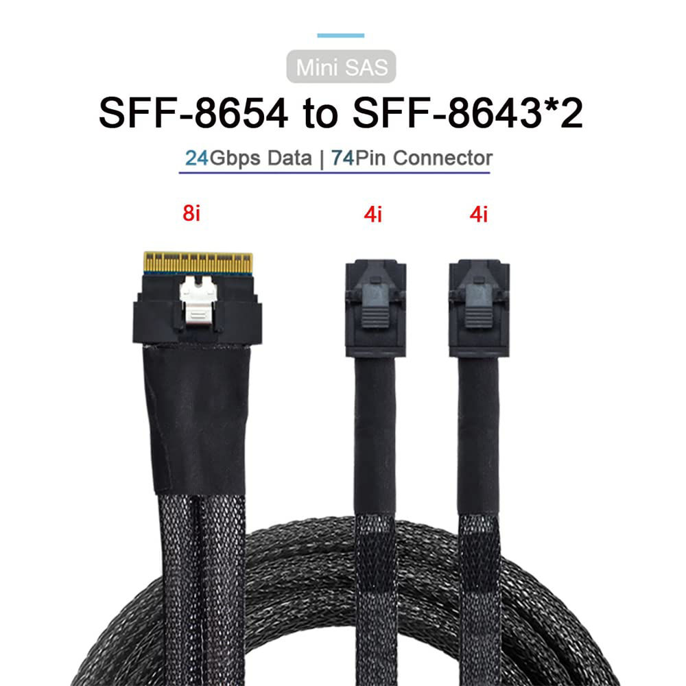 GetUSCart- NFHK PCI-E Ultraport Slimline SAS Slim 4.0 SFF-8654 8i 74pin ...