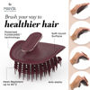 Picture of Manta Hair Hairbrush - Fully Flexible Hair Brush - Gentle Brush That Helps Prevent Hair Breakage - Scalp Care Massager and Detangler (Burgundy-Rose)