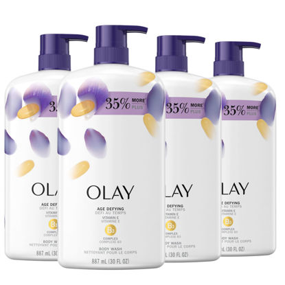Picture of Olay Age Defying and Moisturizing with Vitamin E Body Wash, 30 Fl oz (Pack of 4)