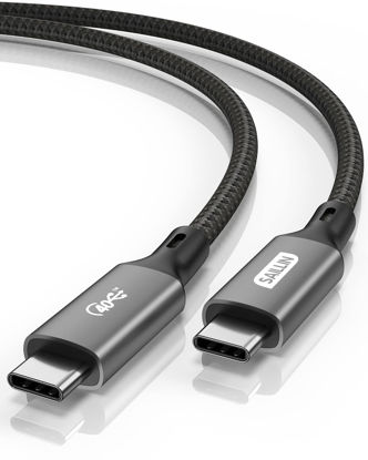 Picture of [6.6ft] USB4 Cable Compatible with Thunderbolt 4 Cable, SAILLIN Nylon Braided USB C Cable with 40Gbps, 100W Charging, 8K/5K/4K@60Hz Display for Thunderbolt 3 Cable/MacBook Pro/Apple Studio Display