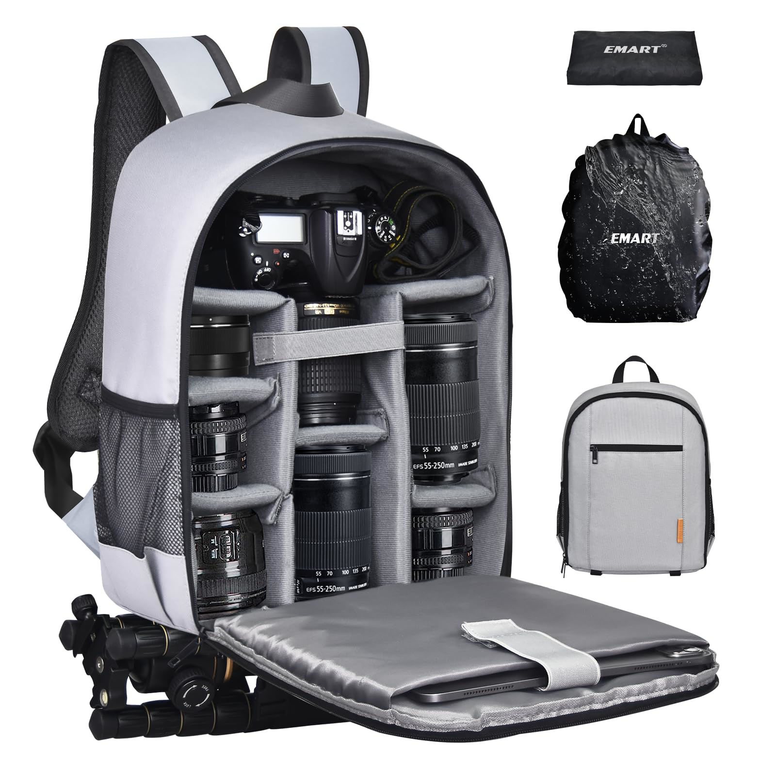 GetUSCart EMART Camera Backpack with Removable Padded Dividers and